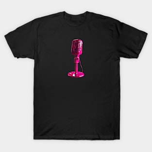 Beautiful Pink Old Microphone T-Shirt